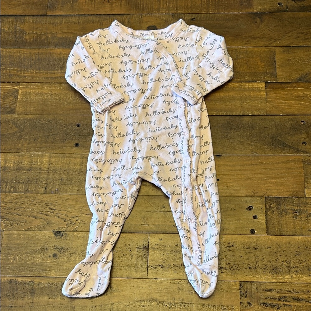 Nordstrom Pink 'hellobaby' Footed One-Piece